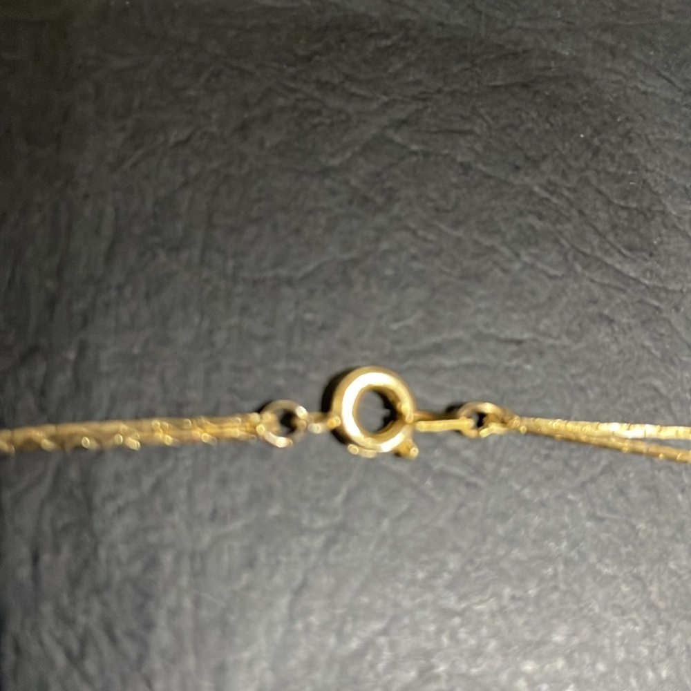 TWO layer gold tone dainty necklace - Picture 2 of 2